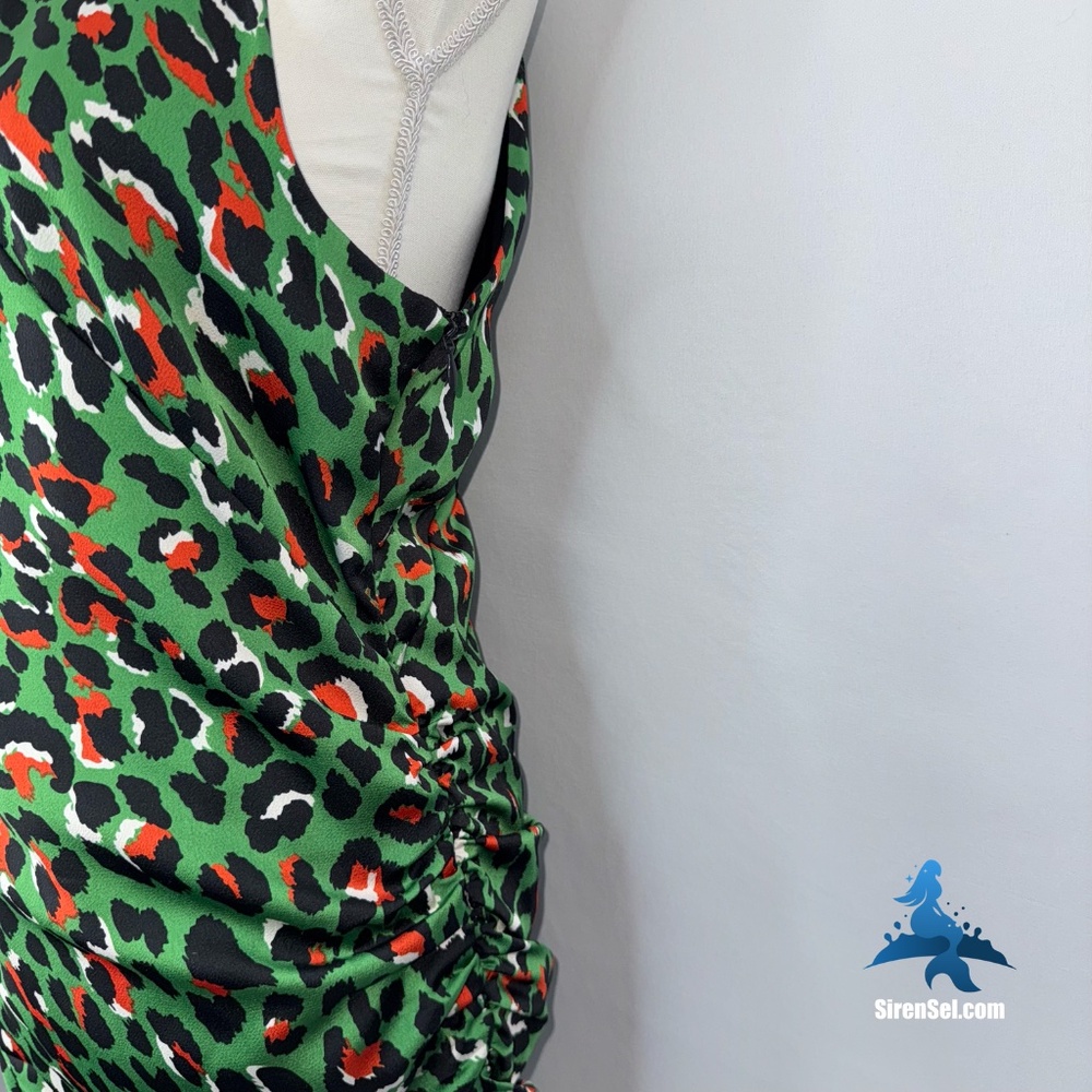 1152 NWT Choosy Untamed One Shoulder Dress - Size L - Green/Red/Black Multi - Picture 5 of 16